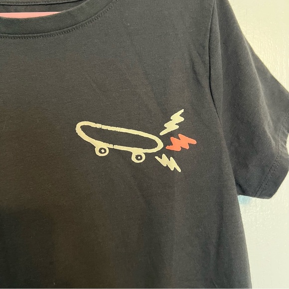 CAT & JACK Lot of Two Girls Grey and Green Graphic T-Shirts Size 10/12 NWOT - Picture 3 of 9